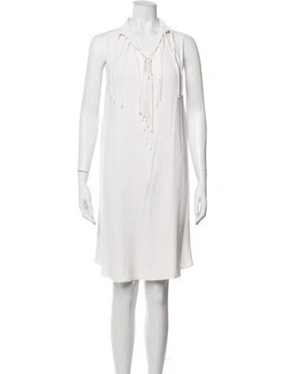 Pre-owned Antonio Berardi Silk Mini Dress In White