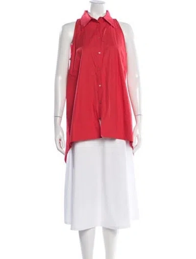 Pre-owned Antonio Berardi Sleeveless Button-up Top In Multi