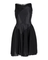 Antonio Berardi Sleeveless Open-knit Mini Dress In Black Polyamide In Black