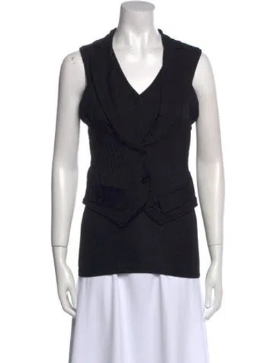 Pre-owned Antonio Berardi Sleeveless Top In Black