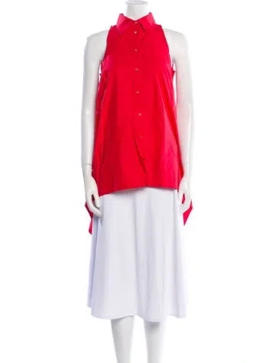 Pre-owned Antonio Berardi Sleeveless Tunic In Red