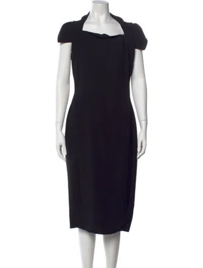 Pre-owned Antonio Berardi Square Neckline Knee-length Dress In Black