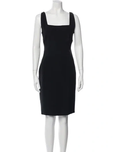 Pre-owned Antonio Berardi Square Neckline Knee-length Dress In Blue