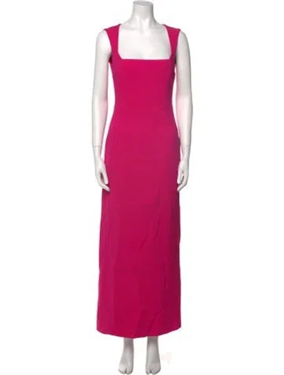 Pre-owned Antonio Berardi Square Neckline Long Dress In Pink