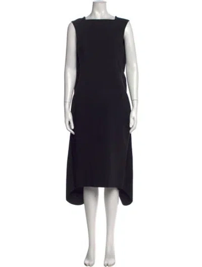 Pre-owned Antonio Berardi Square Neckline Midi Length Dress In Black