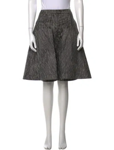 Pre-owned Antonio Berardi Striped Mini Shorts In Grey/white