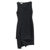 Antonio Berardi V-neck Midi Dress In Black And White Viscose In Black