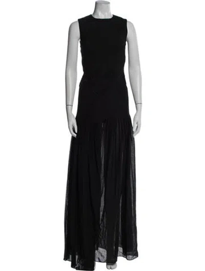 Pre-owned Antonio Berardi Virgin Wool Crew Neck Jumpsuit In Black