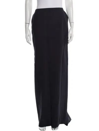 Pre-owned Antonio Berardi Virgin Wool Long Skirt In Blue