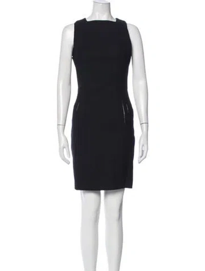 Pre-owned Antonio Berardi Virgin Wool Mini Dress In Blue