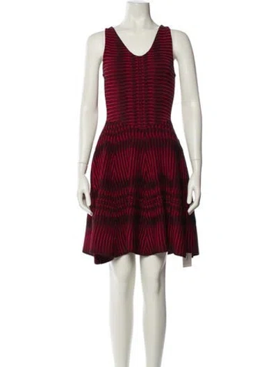 Pre-owned Antonio Berardi Virgin Wool Mini Dress In Red
