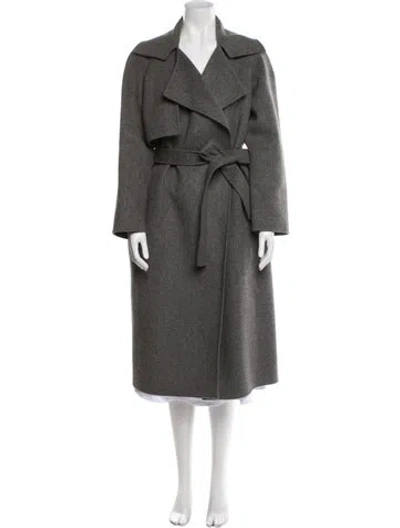 Pre-owned Antonio Berardi Virgin Wool Trench Coat In Gray