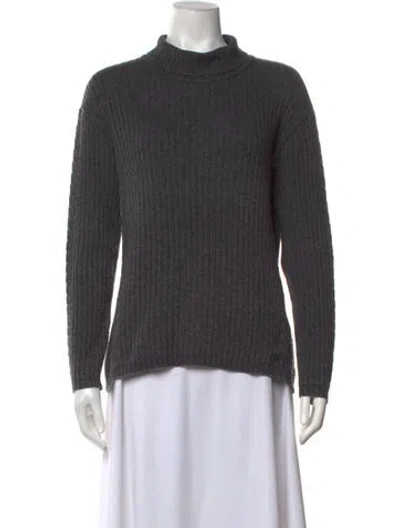 Pre-owned Antonio Berardi Virgin Wool Turtleneck Sweater In Grey