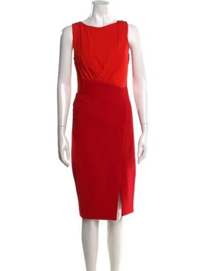 Pre-owned Antonio Berardi Wool Knee-length Dress In Red