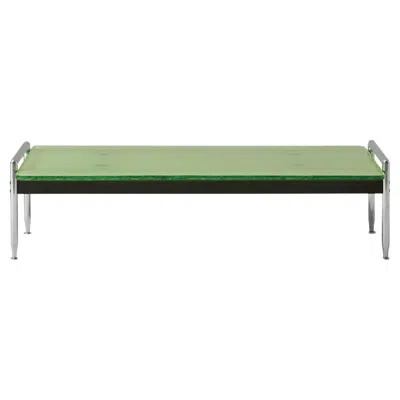 Pre-owned Antonio Citterio Esosoft Coffee Table, Aluminum & Fluted Glass, Italy In Sand