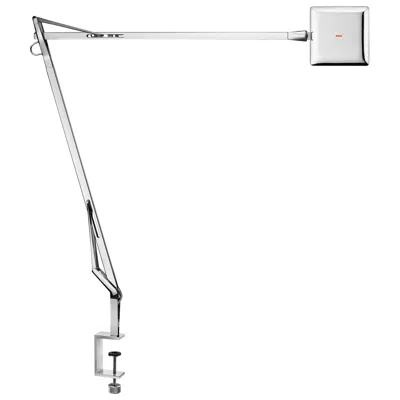 Pre-owned Antonio Citterio Flos Kelvin Edge Clamp Lamp In Chrome By  In Transparent