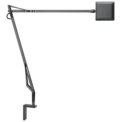 Pre-owned Antonio Citterio Flos Kelvin Edge Led Tension Table Lamp In Titanium By  In Transparent