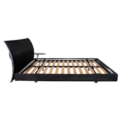 Pre-owned Antonio Citterio Late 20th Italian Modern B&b Italia Black King Size Bed Attr To Anonio Citterio