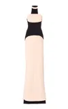 Antonio Grimaldi Beatrice Scarf-detailed Gown In Multi