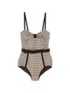 Antonio Marras Belted Patterned Top In Brown
