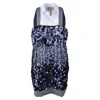 Antonio Marras Blue Sequin Patchwork Dress In Blue