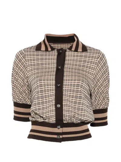 Antonio Marras Buttoned Polo Shirt In Brown