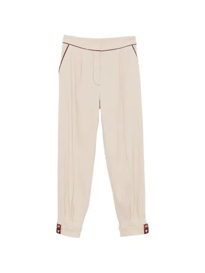 Antonio Marras Contrast-piping Pleated Trousers In Neutral