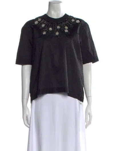 Pre-owned Antonio Marras Crew Neck Short Sleeve Top In Black