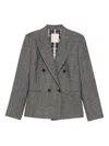 Antonio Marras Double-breasted Check Blazer In Gray