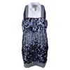 Antonio Marras Blue Sequin Patchwork Dress In Blue