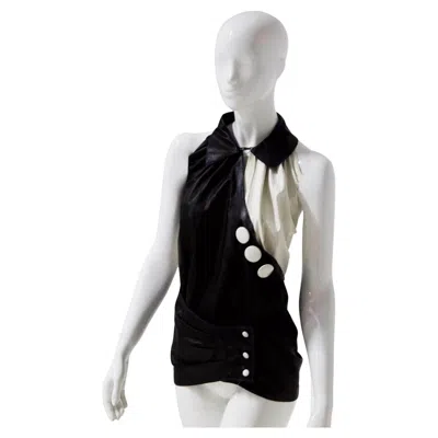 Pre-owned Antonio Marras Elegant B&w Blouse In Gray