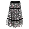 Antonio Marras Floral-print Midi Tiered Skirt In Multicolor Silk In Gray