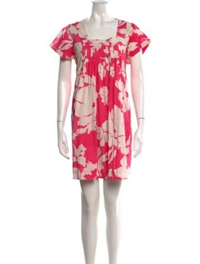 Pre-owned Antonio Marras Floral Print Mini Dress In Pink