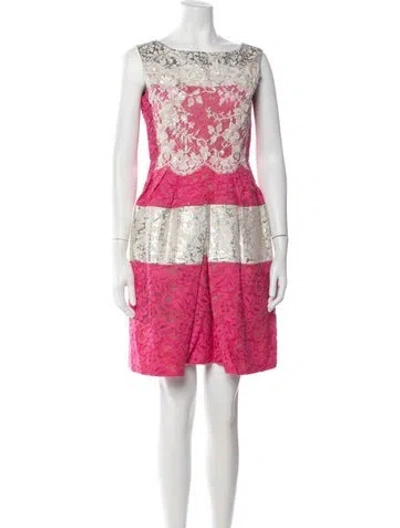 Pre-owned Antonio Marras Lace Mini Dress In Pink