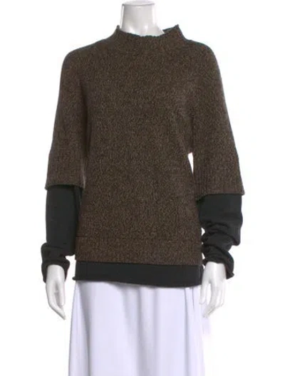 Pre-owned Antonio Marras Linen Mock Neck Sweater In Brown