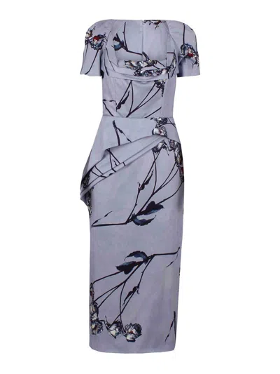 Antonio Marras Midi Dress With Structured Straps In Blue