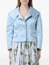 Antonio Marras Oversized-collar Button-up Jacket In Blue