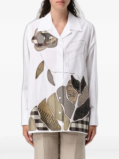 Antonio Marras Patchwork-motif Button-up Overshirt In White