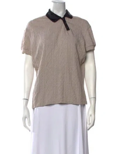 Pre-owned Antonio Marras Patterned Short Sleeve Polo In Neutrals