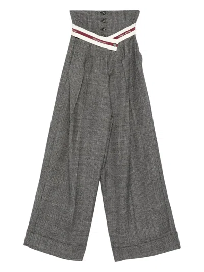 Antonio Marras Plaid Trousers In Gray