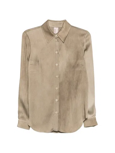 Antonio Marras Pointed-collar Long-sleeved Shirt In Brown