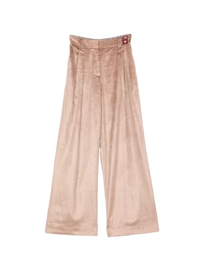 Antonio Marras Ribbed-knit Wide-leg Trousers In Neutral