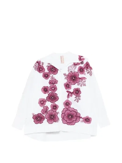 Antonio Marras Robespierre Floral-embellished Shirt In White