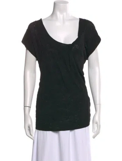 Pre-owned Antonio Marras Scoop Neck Short Sleeve Top In Black