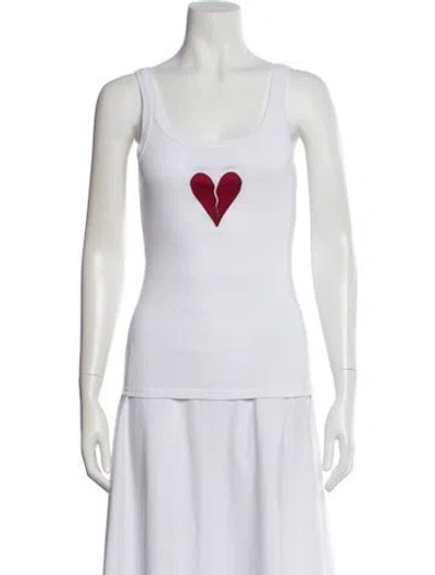 Pre-owned Antonio Marras Scoop Neck Sleeveless Top In White