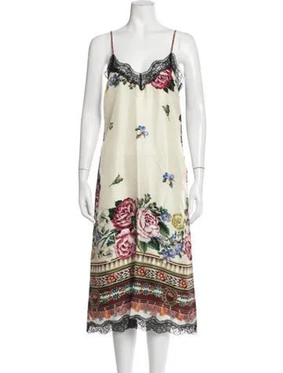 Pre-owned Antonio Marras Silk Midi Length Dress In Multicolor
