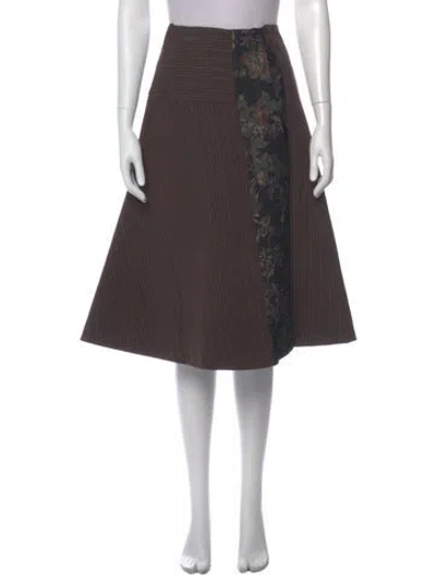 Pre-owned Antonio Marras Striped Knee-length Skirt In Brown
