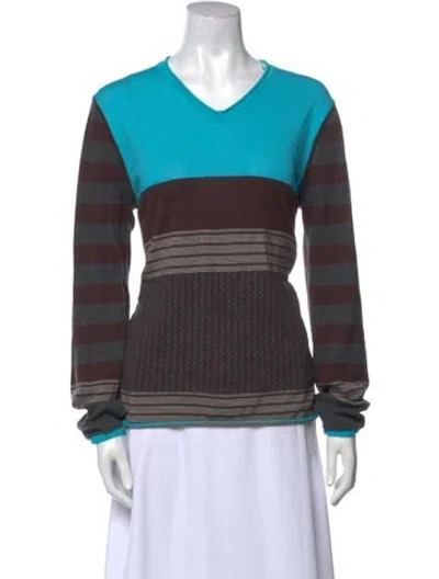 Pre-owned Antonio Marras Striped V-neck Sweatshirt In Multi