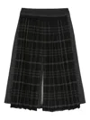 Antonio Marras Tartan Pleated Midi Skirt In Animal Print