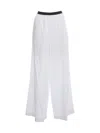 The Jackie Leathers White Flared Pants In White